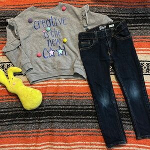 Kid Dark Blue Wash Skinny-Leg Jeans